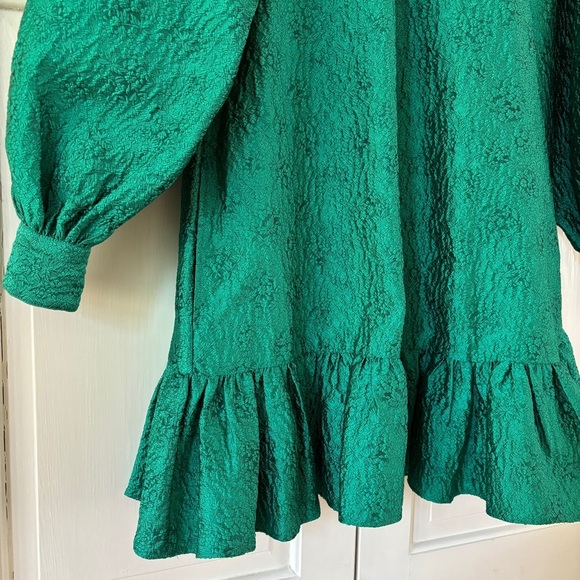 Ulla Johnson Emilia Dress in Turquoise Size 0 Textured Mock‎ Neck Mini Dress - Picture 4 of 15